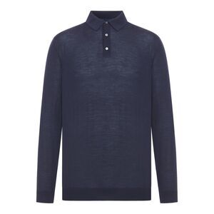 Kiton Men Long-Sleeved Wool Polo Shirt